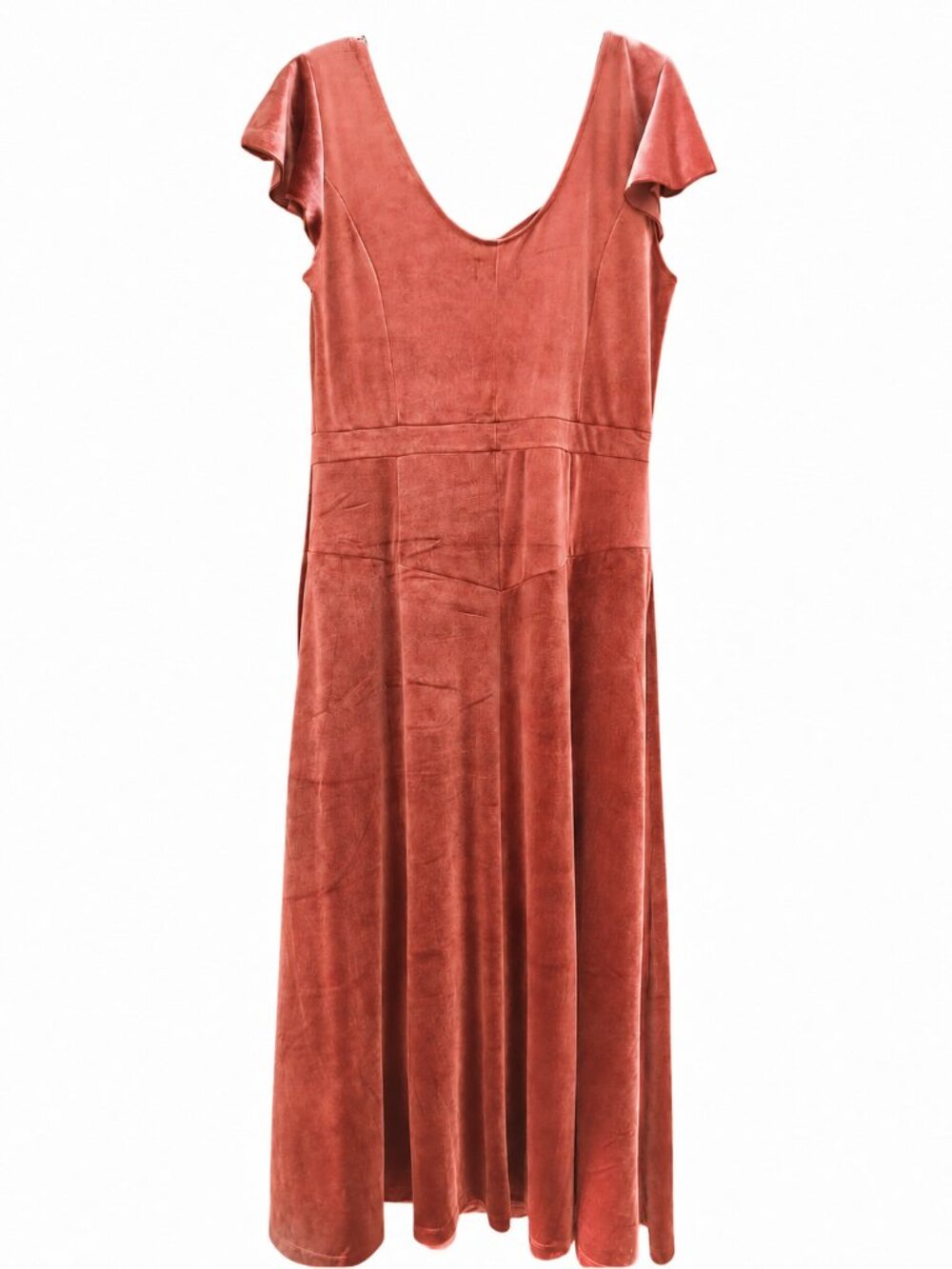 Joyfolie Anastasia XL Antique Pink Velvet Maxi Dress Fall Wedding Guest - Picture 3 of 6